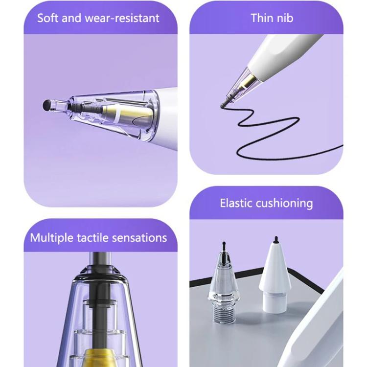 For Apple Pencil 2 / 1 Elastic Tip Soft Probe Silent Replacement Nib, Spec: HB Transparent - Pencil Accessories by PMc TechLife | Online Shopping South Africa | PMc TechLife | Buy Now Pay Later Mobicred