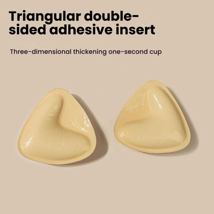 Double-Sided Silicone Thickened Inserts Gather Triangle Breast Pads, Size: L/C(Brown Skin With Orange Box) - free shipping - PMC TechLife - Order now!