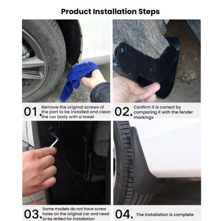 For 2020-2021 Nissan Sentra Car Tire Soft Rubber Mudguard(Black) - Wheels Tires & Parts by PMc TechLife | Online Shopping South Africa | PMc TechLife | Buy Now Pay Later Mobicred