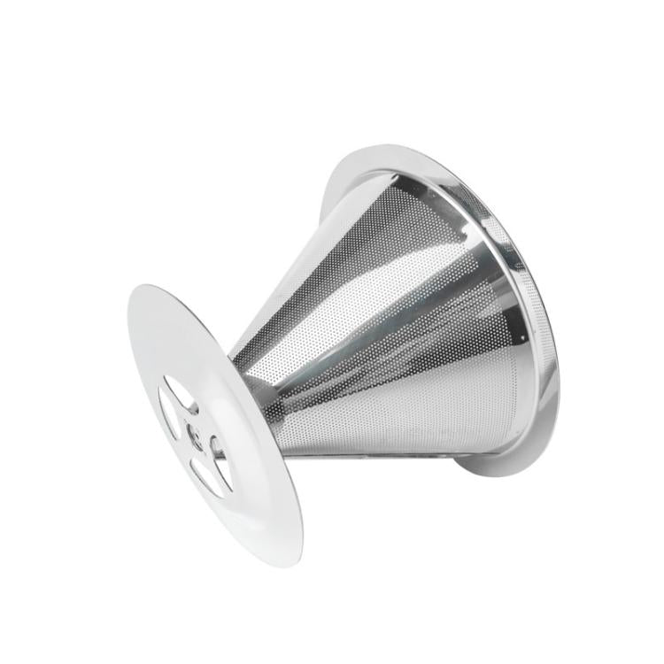 V60 Stainless Steel Coffee Filter with Base for Pour Over Brewing, Spec: 1-6 Cups 600-mesh - free shipping - PMC TechLife - Order now!