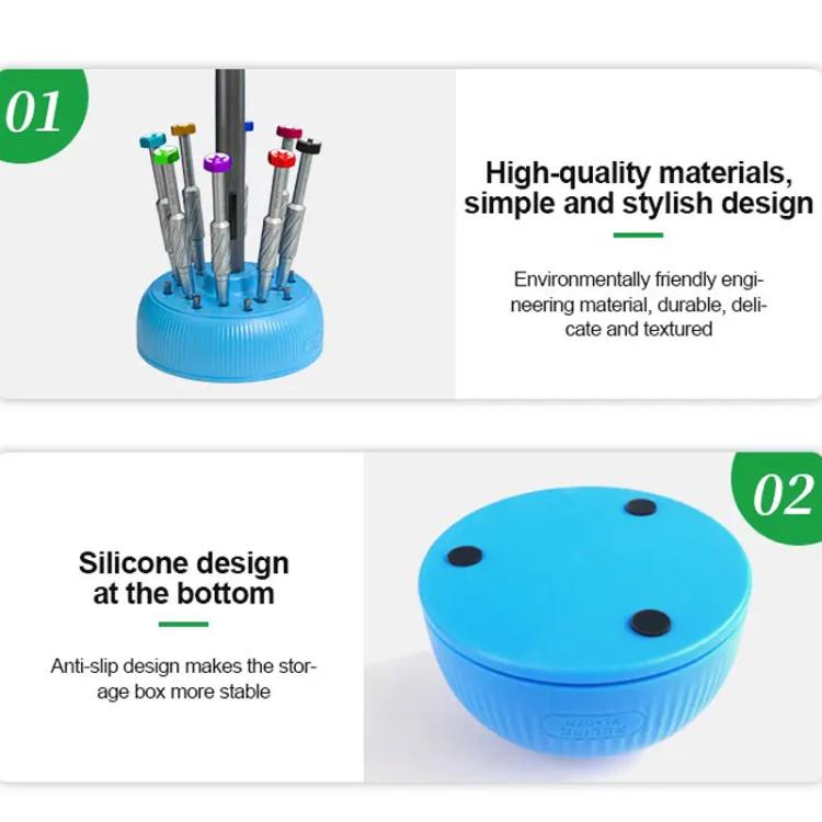 RELIFE RL-078 Magnetic Screwdriver Rotating Box 360-degree Rotation 17-slot Screwdriver Storage Box - free shipping - PMC TechLife - Order now!