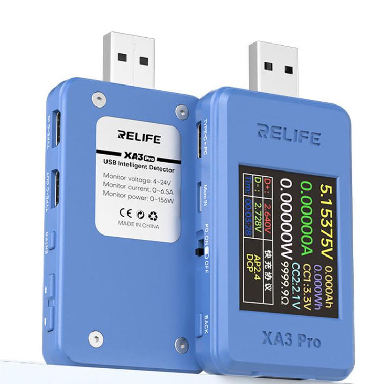 RELIFE XA3 Pro USB / Type-C Smart Detector Fast Charging Protocol Identification Detection - free shipping - PMC TechLife - Order now!