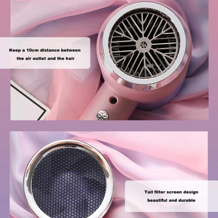 High-Speed Hair Dryer Salon & Home Blow Dryer with Blue Light Ionic Technology UK Plug(Gradient Pink) - free shipping - PMC TechLife - Order now!