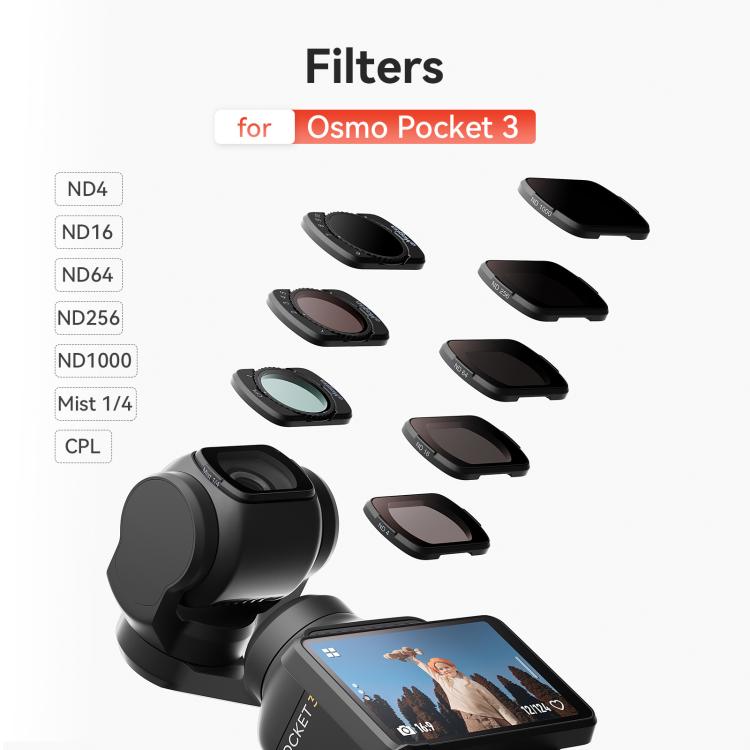 For DJI Osmo Pocket 3 aMagisn Adjustable Magnetic Filter Camera Lens Filters CPL - free shipping - PMC TechLife - Order now!