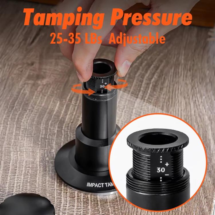 51mm Adjustable Impact Coffee Tamper with Threaded Base Spring-Loaded Espresso Tamper Tool - free shipping - PMC TechLife - Order now!