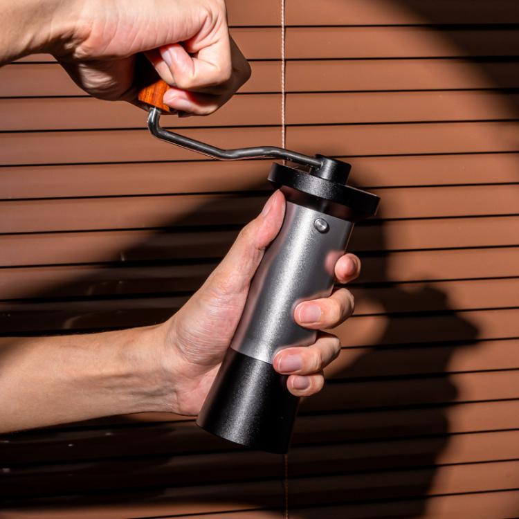 Manual Coffee Grinder with 5-Claw 420 Stainless Steel Burr External Click Adjustable Grind Settings(Silver Black) - free shipping - PMC TechLife - Order now!