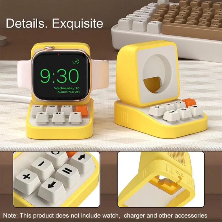 For Apple Watch Typewriter Style Stand Wireless Charging Silicone Base(Purple) - free shipping - PMC TechLife - Order now!
