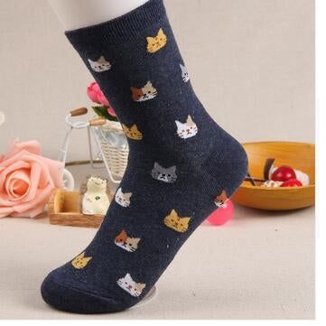 Animal Cartoon Cat Lovely for Women Cotton Socks(5) - Tube Socks by PMC Jewellery | Online Shopping South Africa | PMC Jewellery