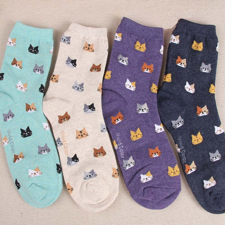 Animal Cartoon Cat Lovely for Women Cotton Socks(5) - Tube Socks by PMC Jewellery | Online Shopping South Africa | PMC Jewellery