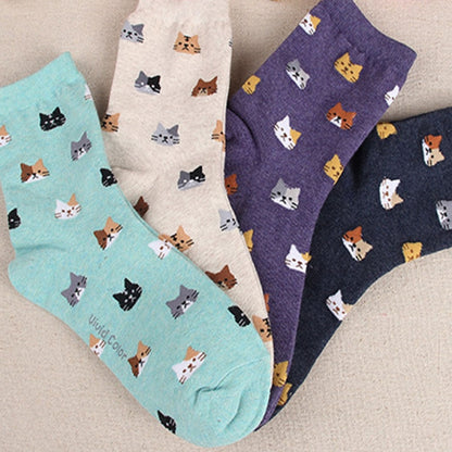 Animal Cartoon Cat Lovely for Women Cotton Socks(6) - Tube Socks by PMC Jewellery | Online Shopping South Africa | PMC Jewellery