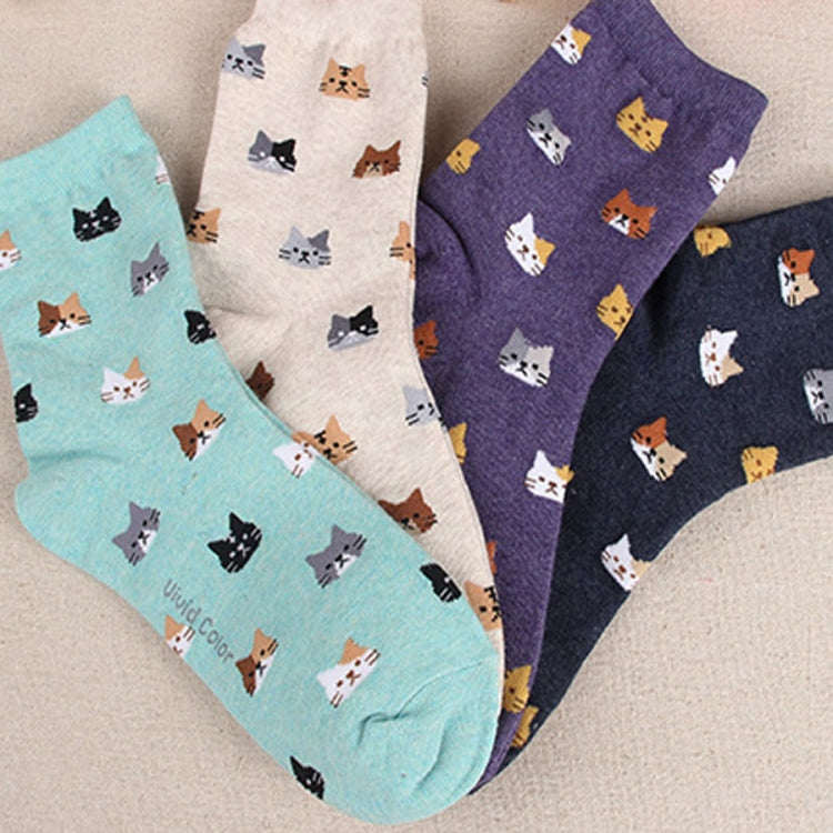 Animal Cartoon Cat Lovely for Women Cotton Socks(8) - Tube Socks by PMC Jewellery | Online Shopping South Africa | PMC Jewellery