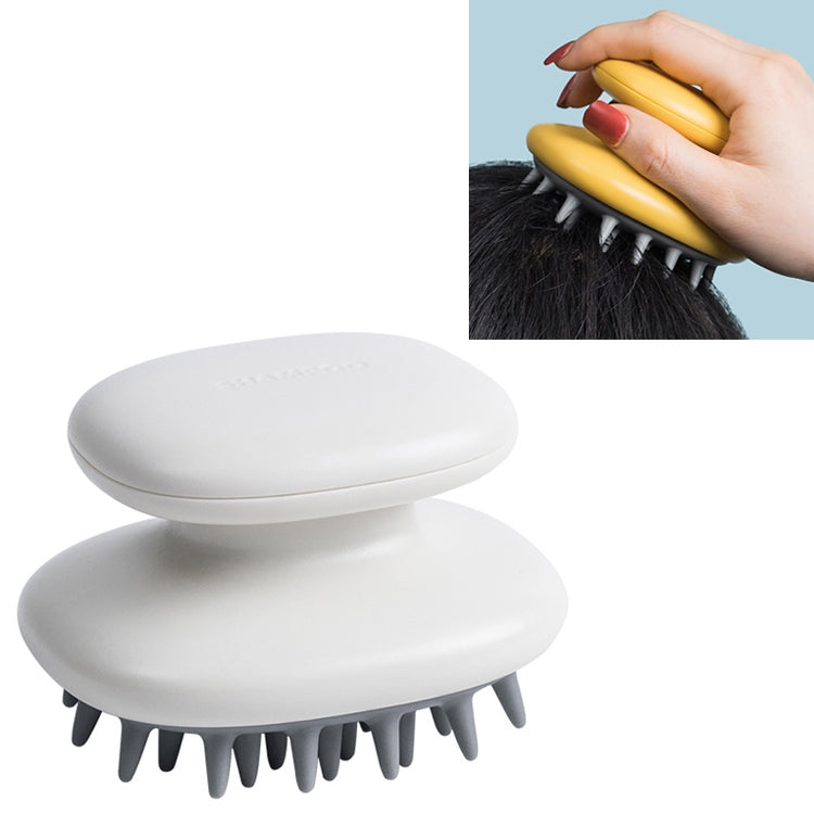 Household Shampoo Comb Silicone Massage Comb Portable Head Grab Dandruff Hair Brush(White) - Hair Care by PMC Jewellery | Online Shopping South Africa | PMC Jewellery