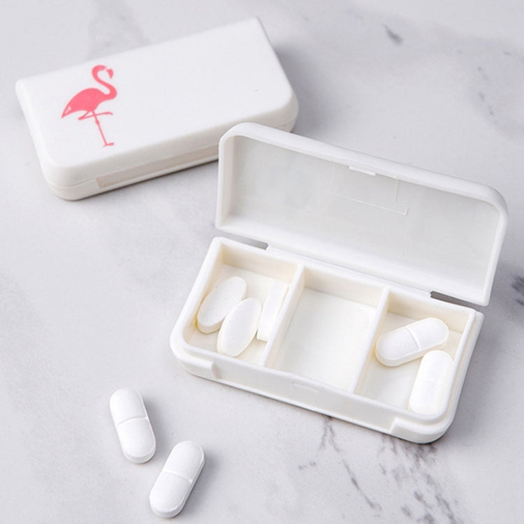 2 PCS Portable Mini Pill Case 3 Grids Travel Home Drugs Container Holder Cases Storage Box(Flamingo) - free shipping - PMC TechLife - Order now!