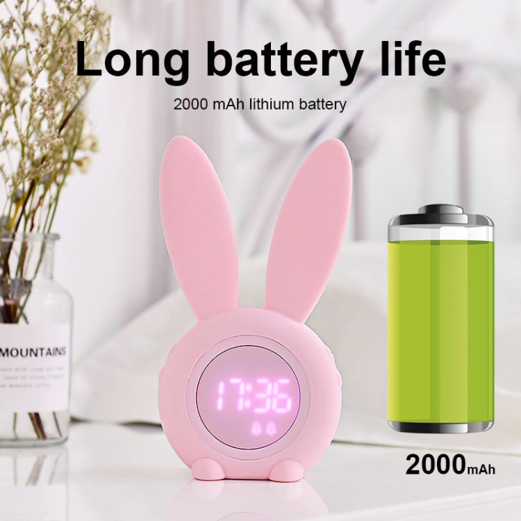 Cute Rabbit Silicone Induction Small Alarm Clock(Pink) - Novelty Clock by PMc TechLife | Online Shopping South Africa | PMc TechLife | Buy Now Pay Later Mobicred
