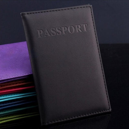 Artificial Leather Travel Passport Cover(black) - Card & Passport Bags by PMC Jewellery | Online Shopping South Africa | PMC Jewellery