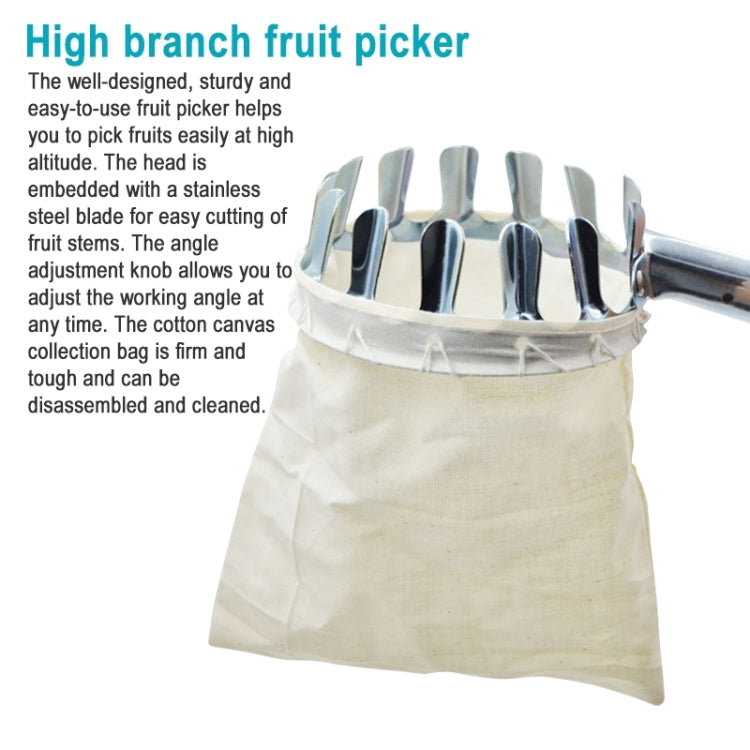 Metal Fruit Picker Convenient Fabric Orchard Gardening Apple Peach High Tree Picking Tools - Garden Hand Tools by PMC Jewellery | Online Shopping South Africa | PMC Jewellery