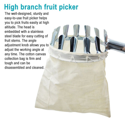 Metal Fruit Picker Convenient Fabric Orchard Gardening Apple Peach High Tree Picking Tools - Garden Hand Tools by PMC Jewellery | Online Shopping South Africa | PMC Jewellery