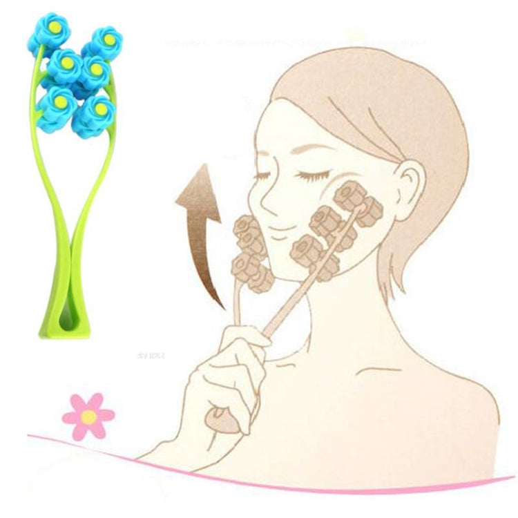Manual Roller Face Massager Face Beauty Instrument Facial Double Chin Tool(Blue) - free shipping - PMC TechLife - Order now!