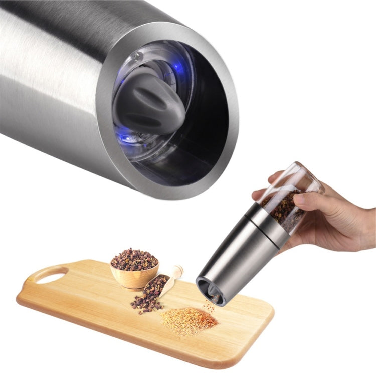 Automatic Electric Pepper Grinder Salt Mill with LED Light - Stirrer & Squeezer by PMC Jewellery | Online Shopping South Africa | PMC Jewellery