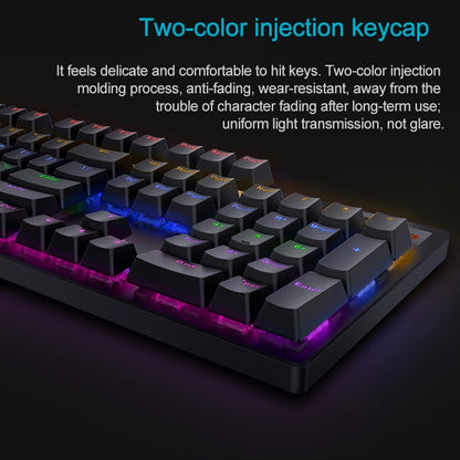 Rapoo V500 PRO Mixed Light 104 Keys Desktop Laptop Computer Game Esports Office Home Typing Wired Mechanical Keyboard(Black Shaft) - Wired Keyboard by Rapoo | Online Shopping South Africa | PMC Jewellery | Buy Now Pay Later Mobicred