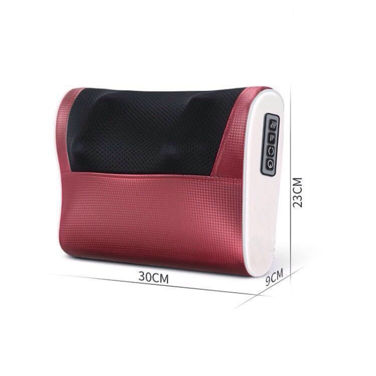 Cervical Spine Massage Pillow Neck Waist Back Multifunctional Electric Massage Cushion, Plug Type:EU Plug(Red White) - free shipping - PMC TechLife - Order now!