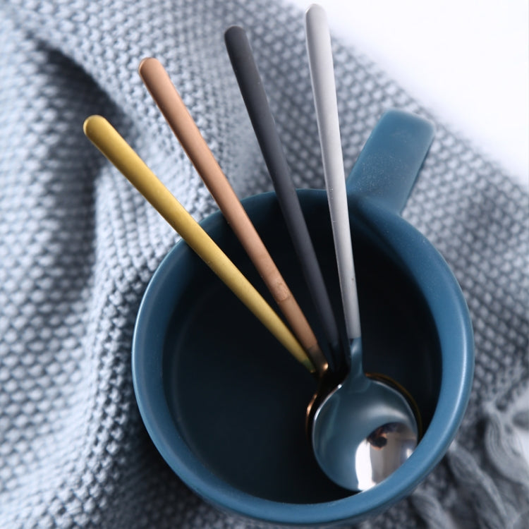 Mini Accessories Coffee Spoon Kitchen Dessertspoon Dining Round Shape Coffee  Stainless Steel Home, Size:17cm(Silver) - free shipping - PMC TechLife - Order now!