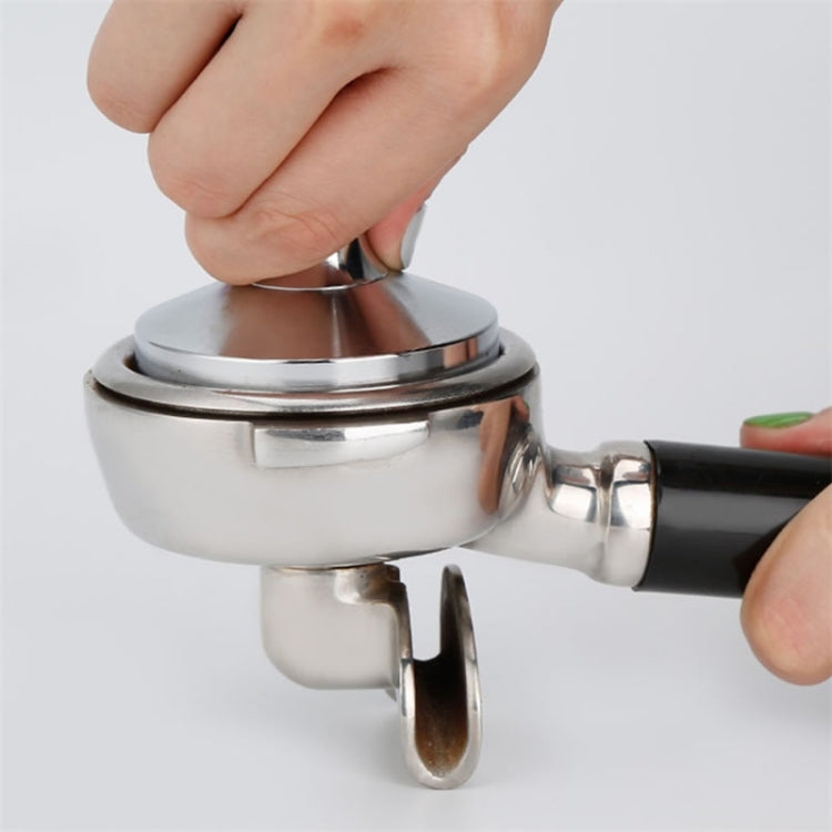 Stainless Steel Solid Wood Handle Integrated Coffee Powder, Specification:57.5mm, Color:Oak Handle - free shipping - PMC TechLife - Order now!
