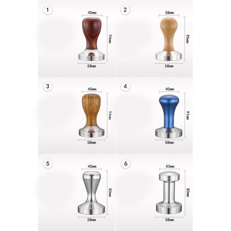 Stainless Steel Solid Wood Handle Integrated Coffee Powder, Specification:58mm, Color:Aluminum Integration - free shipping - PMC TechLife - Order now!