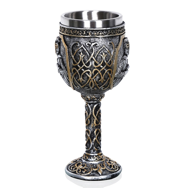 3D Viking Skull Coffee Beer Mug Skull Mug Beer Wine Drink Gift Stainless Steel Knight Decorative Cup for Men Goblet - Drinking Tools by PMC Jewellery | Online Shopping South Africa | PMC Jewellery