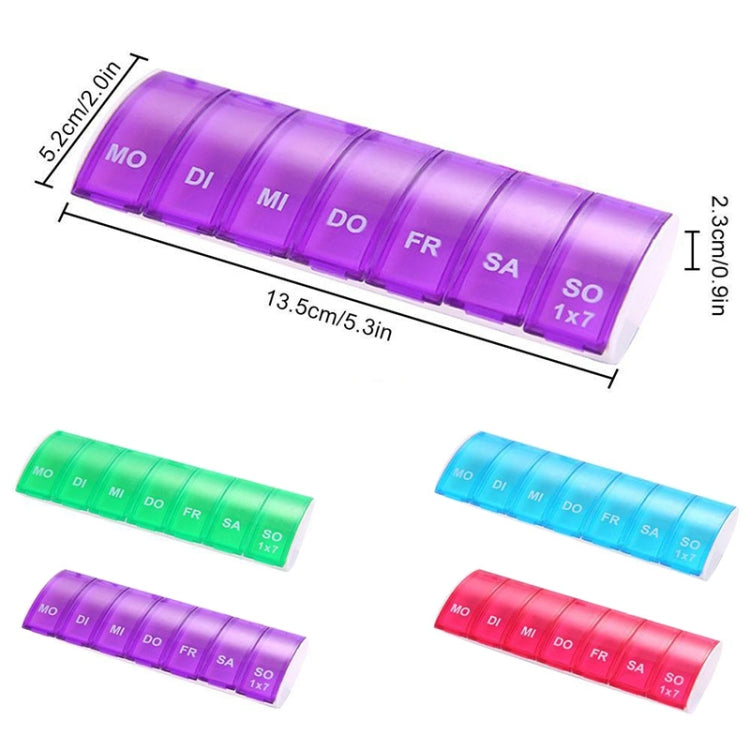 Portable Seven-part Mini Storage Pill Box(Purple) - free shipping - PMC TechLife - Order now!