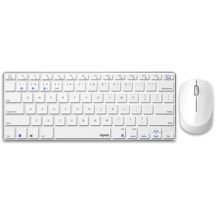 Rapoo 9000G 78 Keys Multi-modes Wireless Keyboard and Mouse Set(White) - Wireless Keyboard by Rapoo | Online Shopping South Africa | PMC Jewellery | Buy Now Pay Later Mobicred