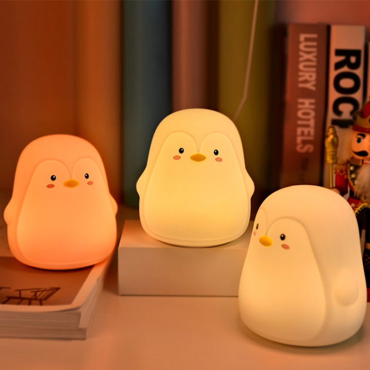 Penguin Silicone Pat Night Light Children Bedside Atmosphere Lamp(White) - Night Lights by PMC Jewellery | Online Shopping South Africa | PMC Jewellery