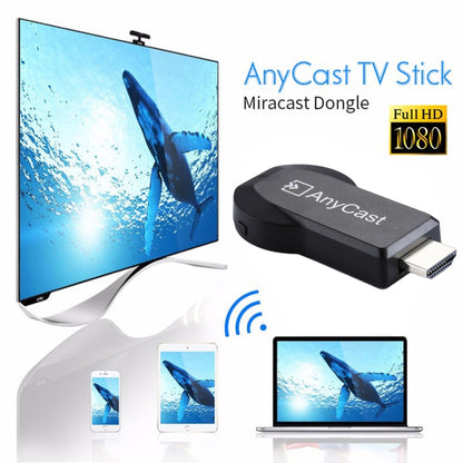 M2 Plus Wireless WiFi Display Dongle Receiver Airplay Miracast DLNA 1080P HDMI TV Stick for iPhone, Samsung, and other Android Smartphones(Black) - Wireless Display Dongle by PMC Jewellery | Online Shopping South Africa | PMC Jewellery