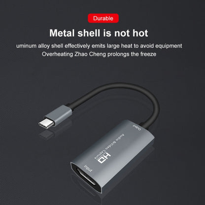 Z29A HDMI Female to USB-C / Type-C Male Video Audio Capture Box(Grey) - Video Capture Solutions by PMC Jewellery | Online Shopping South Africa | PMC Jewellery | Buy Now Pay Later Mobicred