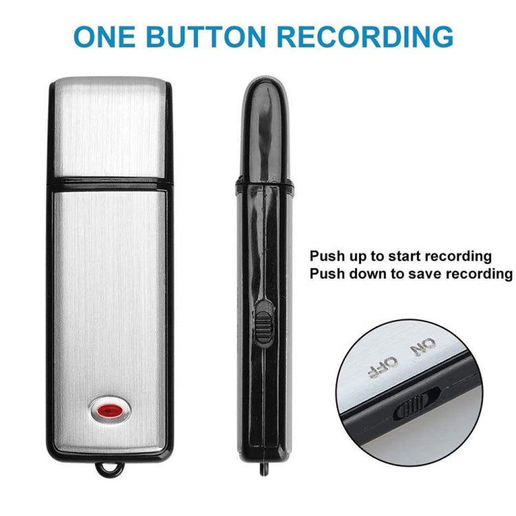 SK858 8GB Rechargeable Portable U-Disk Meeting Voice Recorder (Black) - U-Disk Recorder by PMC Jewellery | Online Shopping South Africa | PMC Jewellery | Buy Now Pay Later Mobicred