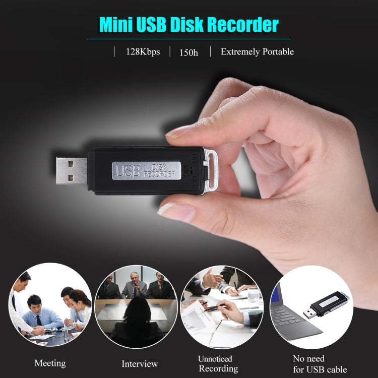 SK868 64GB Rechargeable Portable U-Disk Voice Recorder - U-Disk Recorder by PMC TechLife | Online Shopping South Africa | PMC TechLife | Buy Now Pay Later Mobicred