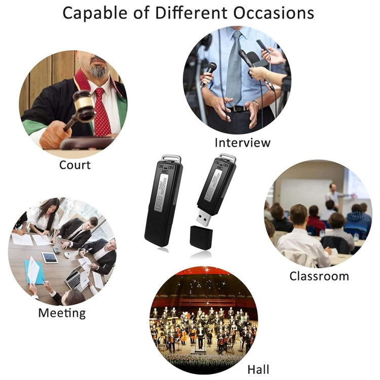 SK868 64GB Rechargeable Portable U-Disk Voice Recorder - U-Disk Recorder by PMC TechLife | Online Shopping South Africa | PMC TechLife | Buy Now Pay Later Mobicred