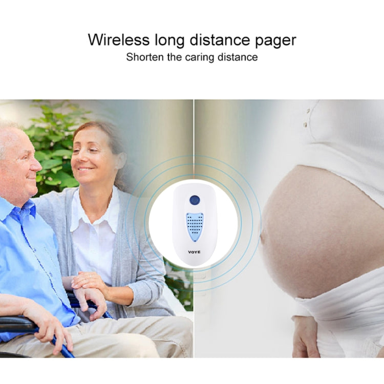 VOYE V003B Home Music Remote Control Wireless Doorbell with 38 Polyphony Sounds, US Plug (White) - Wireless Doorbell by VOYE | Online Shopping South Africa | PMc TechLife | Buy Now Pay Later Mobicred