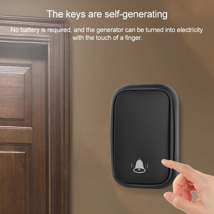 CACAZI FA86 Self-Powered Smart Home Wireless Doorbell, EU Plug(White) - free shipping - PMC TechLife - Order now!