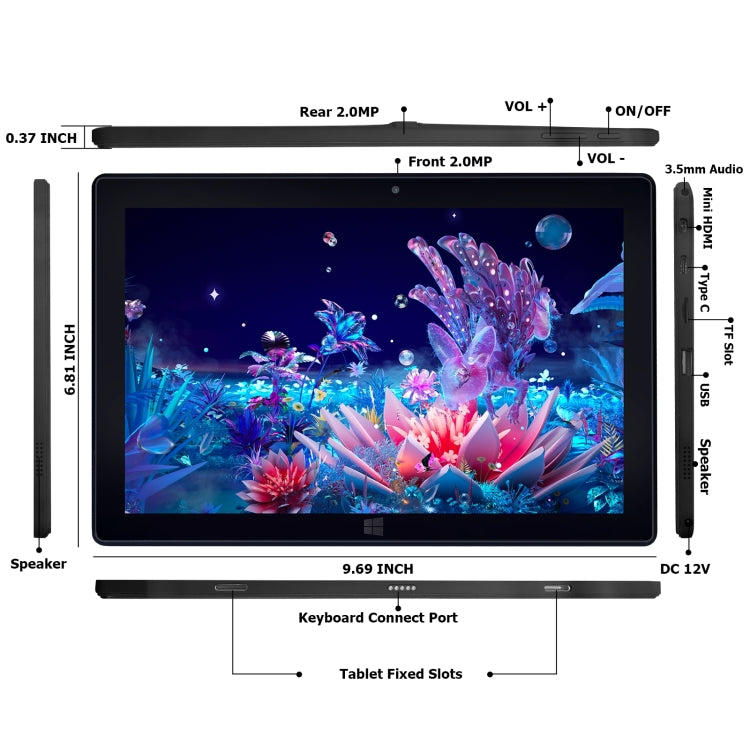 LZ1003 Tablet PC, 10.1 inch, 8GB+128GB, Windows 11, Intel Gemini Lake N4000 Dual Core, with Keyboard - Other by PMC Jewellery | Online Shopping South Africa | PMC Jewellery | Buy Now Pay Later Mobicred