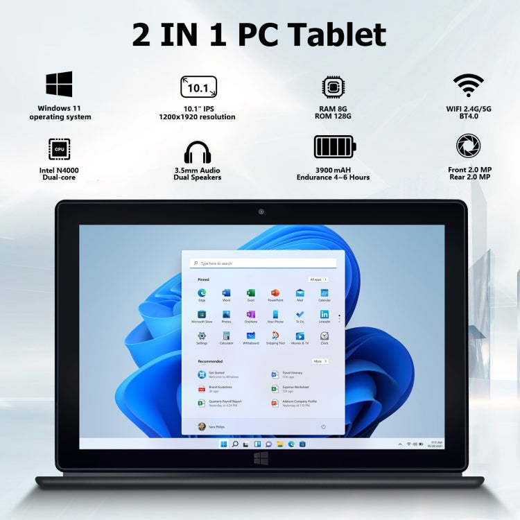 LZ1003 Tablet PC, 10.1 inch, 8GB+128GB, Windows 11, Intel Gemini Lake N4000 Dual Core, with Keyboard - Other by PMC Jewellery | Online Shopping South Africa | PMC Jewellery | Buy Now Pay Later Mobicred