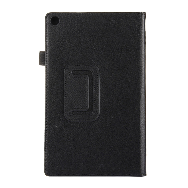For Amazon Kindle Fire HD8 (2017) Litchi Texture Horizontal Flip Leather Case with Holder(Black) - Amazon by PMC TechLife | Online Shopping South Africa | PMC TechLife