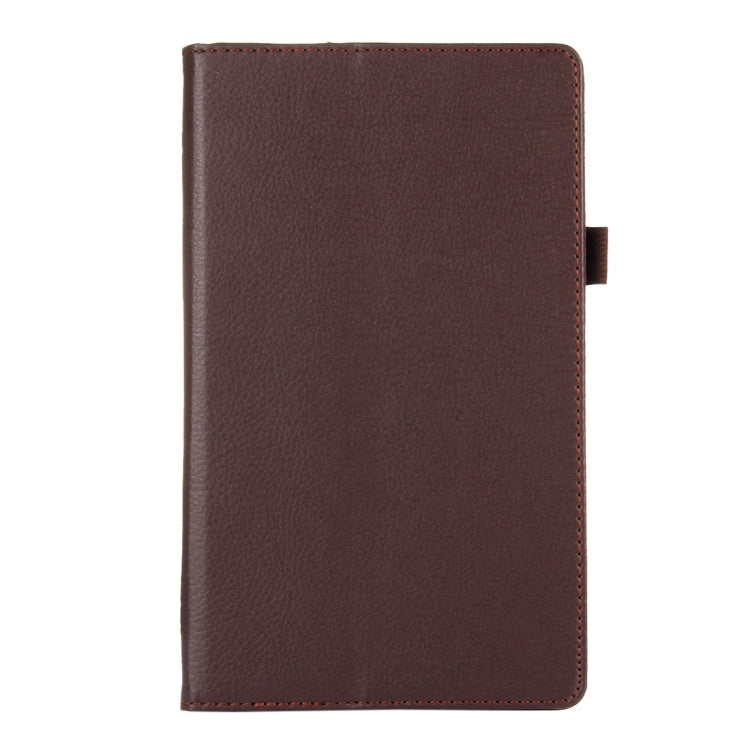 For Amazon Kindle Fire HD8 (2017) Litchi Texture Horizontal Flip Leather Case with Holder(Brown) - Amazon by PMC Jewellery | Online Shopping South Africa | PMC Jewellery