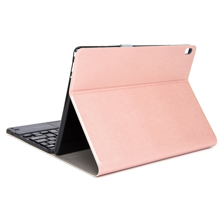 DY-E10 2 in 1 Removable Bluetooth Keyboard + Protective Leather Tablet Case with Touchpad & Holder for Lenovo Tab E10(Rose Gold) - Lenovo Keyboard by PMC TechLife | Online Shopping South Africa | PMC TechLife