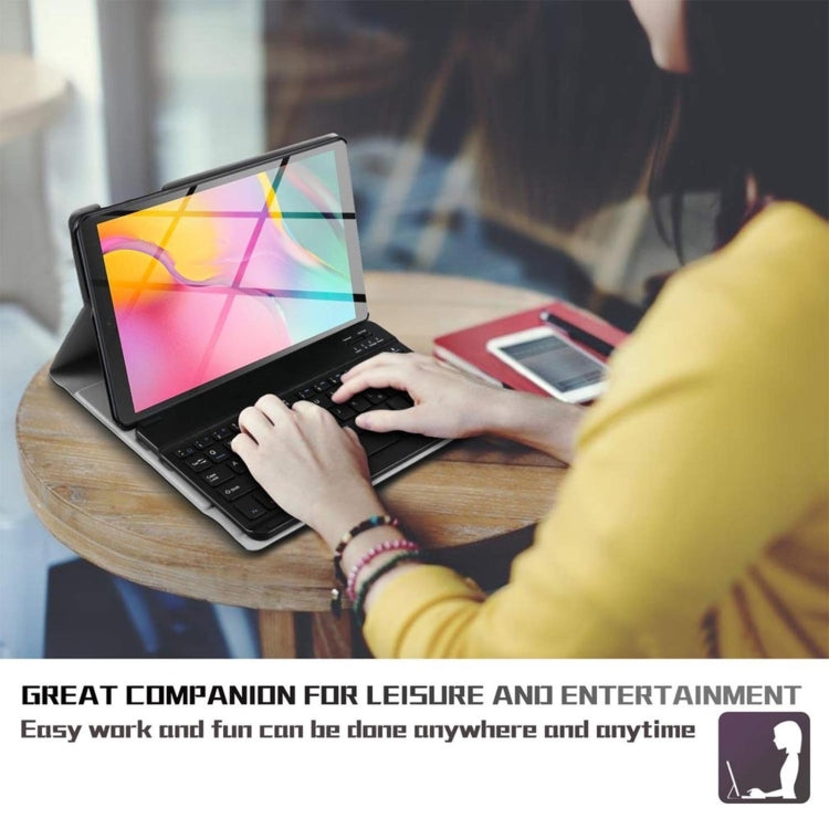 AM10 2 in 1 Removable Bluetooth Keyboard + Protective Leather Tablet Case with Holder for Lenovo M10 FHD Plus 10.3 inch(Rose Gold) - Lenovo Keyboard by PMC TechLife | Online Shopping South Africa | PMC TechLife