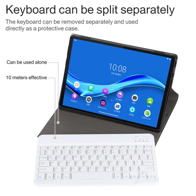 AM10 2 in 1 Removable Bluetooth Keyboard + Protective Leather Tablet Case with Holder for Lenovo M10 FHD Plus 10.3 inch(Rose Gold) - Lenovo Keyboard by PMC TechLife | Online Shopping South Africa | PMC TechLife