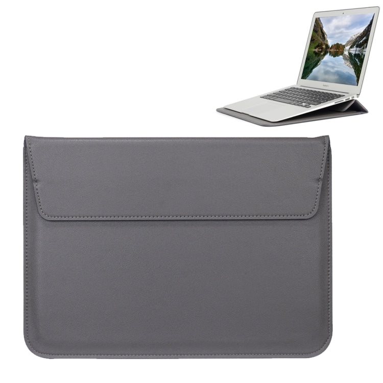 Universal Envelope Style PU Leather Case with Holder for Ultrathin Notebook Tablet PC 11.6 inch, Size: 32.5x21.5x1cm(Grey) - 10 - 11 inch by PMC TechLife | Online Shopping South Africa | PMC TechLife | Buy Now Pay Later Mobicred