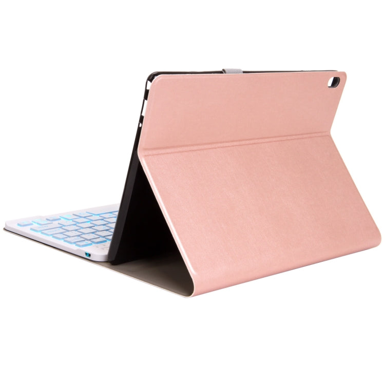 M10S 2 in 1 Removable Bluetooth Keyboard + Leather Tablet Case with Backlight & Holder for Lenovo Tab M10 TB-X505X (Rose Gold) - Lenovo Keyboard by PMC Jewellery | Online Shopping South Africa | PMC Jewellery