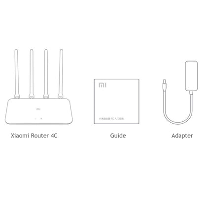Original Xiaomi Mi WiFi Router 4C Smart APP Control 300Mbps 2.4GHz Wireless Router Repeater with 4 Antennas, Support Web & Android & iOS, US Plug(White) - Wireless Routers by Xiaomi | Online Shopping South Africa | PMC Jewellery