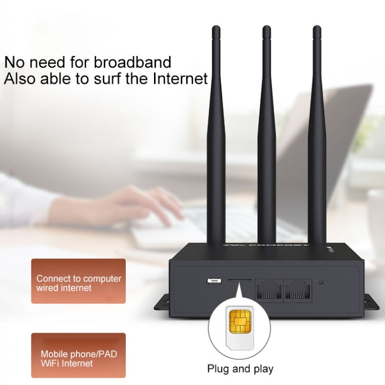 COMFAST CF-E7 300Mbps 4G Outdoor Waterproof Signal Amplifier Wireless Router Repeater WIFI Base Station with 3 Antennas - Wireless Routers by COMFAST | Online Shopping South Africa | PMC Jewellery